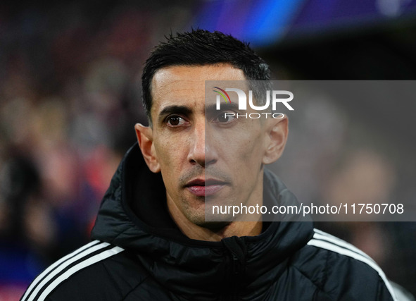 Ángel Di María of Benfica  looks on during the Champions League Round 4 match between Bayern Munich v Benfica at the Allianz arena, Munich,...