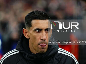 Ángel Di María of Benfica  looks on during the Champions League Round 4 match between Bayern Munich v Benfica at the Allianz arena, Munich,...