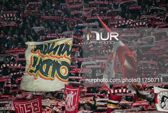  Bayern Munich fans  during the Champions League Round 4 match between Bayern Munich v Benfica at the Allianz arena, Munich, Germany, on Nov...