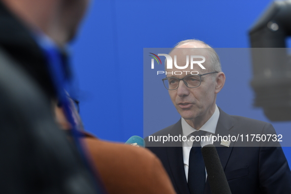 Luc Frieden, Prime Minister of Luxembourg, arrives at the 5th European Political Community Summit in Budapest, Hungary, on November 7, a day...