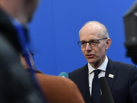 Luc Frieden, Prime Minister of Luxembourg, arrives at the 5th European Political Community Summit in Budapest, Hungary, on November 7, a day...