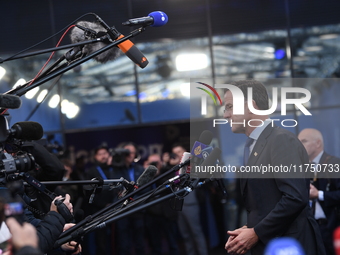 Mark Rutte, NATO Secretary General, arrives at the 5th European Political Community Summit in Budapest, Hungary, on November 7, a day after...