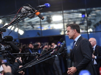 Mark Rutte, NATO Secretary General, arrives at the 5th European Political Community Summit in Budapest, Hungary, on November 7, a day after...