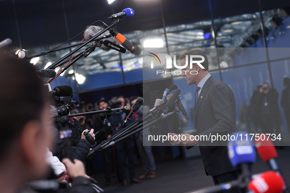 Mark Rutte, NATO Secretary General, arrives at the 5th European Political Community Summit in Budapest, Hungary, on November 7, a day after...