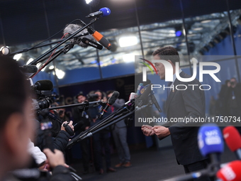 Mark Rutte, NATO Secretary General, arrives at the 5th European Political Community Summit in Budapest, Hungary, on November 7, a day after...