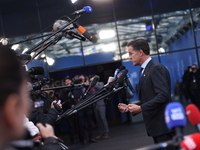 Mark Rutte, NATO Secretary General, arrives at the 5th European Political Community Summit in Budapest, Hungary, on November 7, a day after...