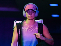 RIYADH, SAUDI ARABIA - NOVEMBER 07: Iga Swiatek of Poland arrives before her match against Daria Kasatkina, on Day 6 of the 2024 WTA Finals,...