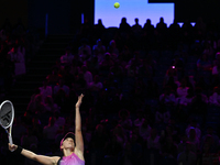 RIYADH, SAUDI ARABIA - NOVEMBER 07: Iga Swiatek of Poland during her match against Daria Kasatkina, on Day 6 of the 2024 WTA Finals, part of...