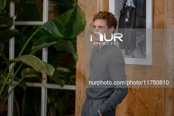 Eddie Redmayne attends ''The Day of the Jackal'' photocall at The St. Regis Hotel in Rome, Italy, on November 7, 2024. 