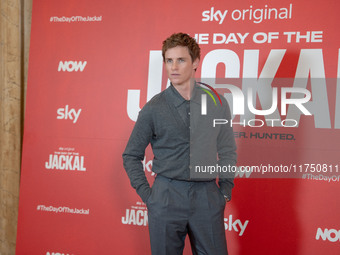 Eddie Redmayne attends ''The Day of the Jackal'' photocall at The St. Regis Hotel in Rome, Italy, on November 7, 2024. (