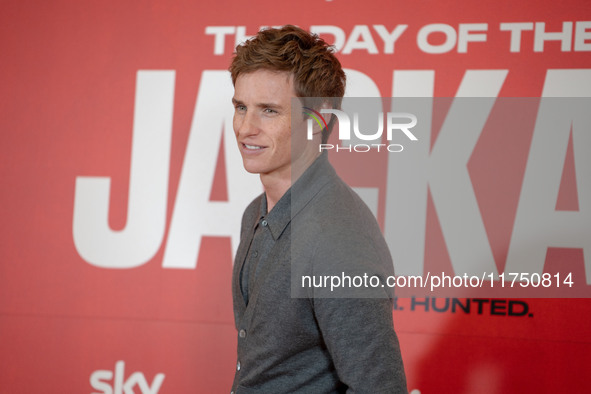 Eddie Redmayne attends ''The Day of the Jackal'' photocall at The St. Regis Hotel in Rome, Italy, on November 7, 2024. 