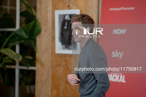 Eddie Redmayne attends ''The Day of the Jackal'' photocall at The St. Regis Hotel in Rome, Italy, on November 7, 2024. 