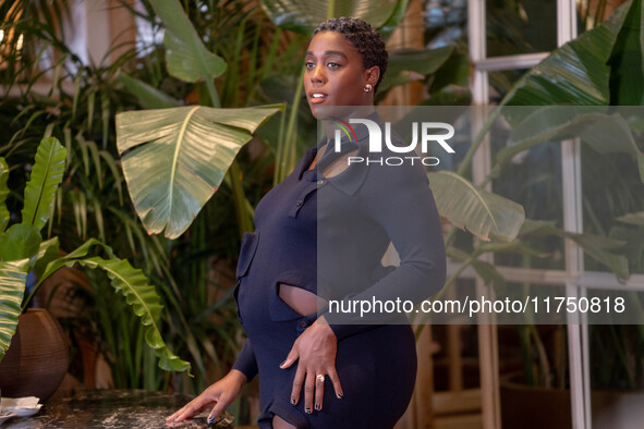 Lashana Lynch attends ''The Day of the Jackal'' photocall at The St. Regis Hotel in Rome, Italy, on November 7, 2024. 