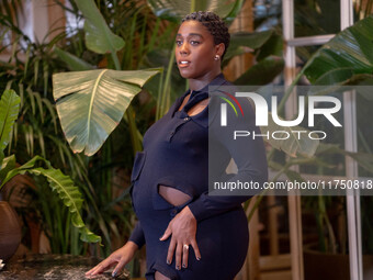 Lashana Lynch attends ''The Day of the Jackal'' photocall at The St. Regis Hotel in Rome, Italy, on November 7, 2024. (