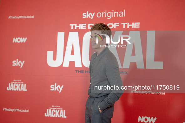 Eddie Redmayne attends ''The Day of the Jackal'' photocall at The St. Regis Hotel in Rome, Italy, on November 7, 2024. 