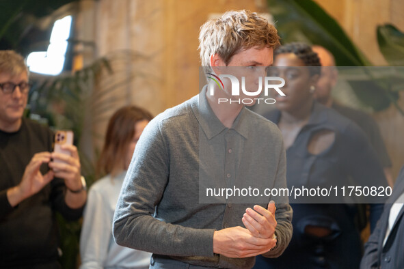 Eddie Redmayne attends ''The Day of the Jackal'' photocall at The St. Regis Hotel in Rome, Italy, on November 7, 2024. 