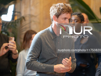 Eddie Redmayne attends ''The Day of the Jackal'' photocall at The St. Regis Hotel in Rome, Italy, on November 7, 2024. (