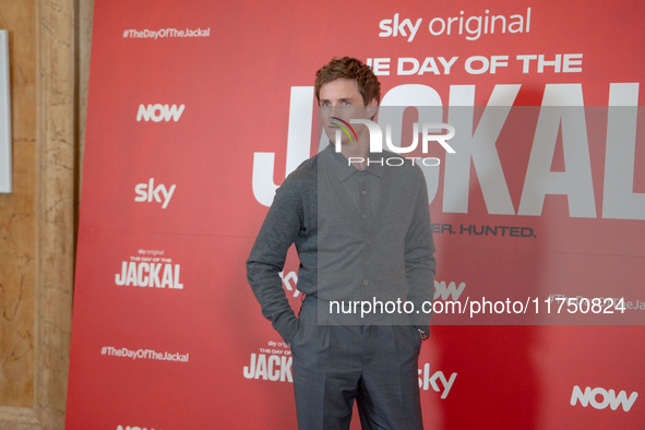 Eddie Redmayne attends ''The Day of the Jackal'' photocall at The St. Regis Hotel in Rome, Italy, on November 7, 2024. 