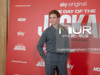 Eddie Redmayne attends ''The Day of the Jackal'' photocall at The St. Regis Hotel in Rome, Italy, on November 7, 2024. (