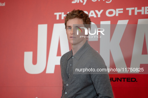 Eddie Redmayne attends ''The Day of the Jackal'' photocall at The St. Regis Hotel in Rome, Italy, on November 7, 2024. 