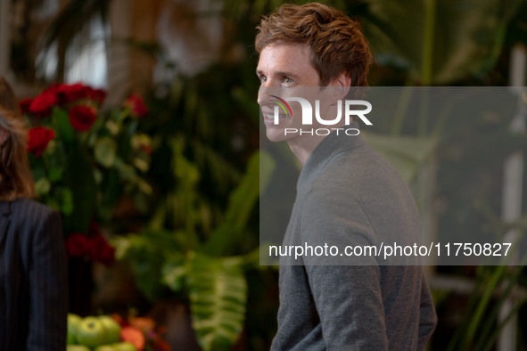 Eddie Redmayne attends ''The Day of the Jackal'' photocall at The St. Regis Hotel in Rome, Italy, on November 7, 2024. 