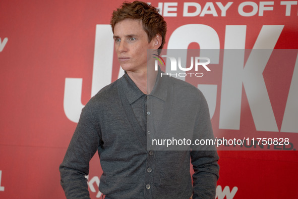 Eddie Redmayne attends ''The Day of the Jackal'' photocall at The St. Regis Hotel in Rome, Italy, on November 7, 2024. 