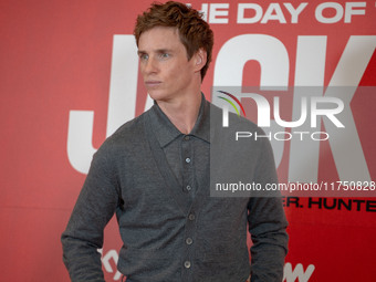 Eddie Redmayne attends ''The Day of the Jackal'' photocall at The St. Regis Hotel in Rome, Italy, on November 7, 2024. (