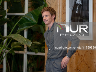 Eddie Redmayne attends ''The Day of the Jackal'' photocall at The St. Regis Hotel in Rome, Italy, on November 7, 2024. (