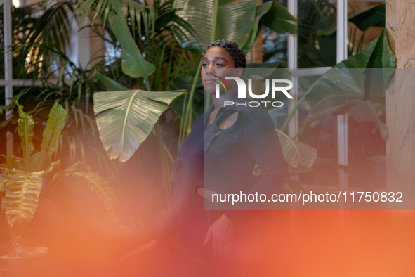 Lashana Lynch attends ''The Day of the Jackal'' photocall at The St. Regis Hotel in Rome, Italy, on November 7, 2024. 