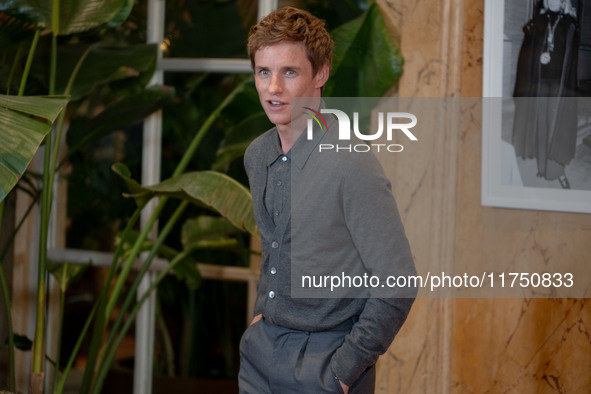 Eddie Redmayne attends ''The Day of the Jackal'' photocall at The St. Regis Hotel in Rome, Italy, on November 7, 2024. 