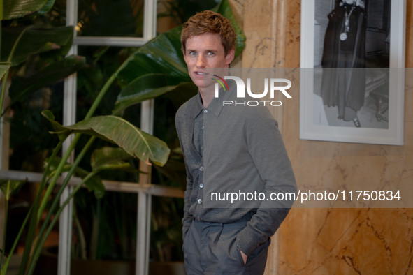 Eddie Redmayne attends ''The Day of the Jackal'' photocall at The St. Regis Hotel in Rome, Italy, on November 7, 2024. 