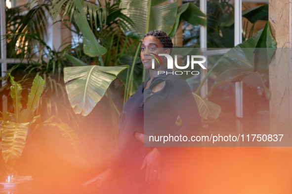 Lashana Lynch attends ''The Day of the Jackal'' photocall at The St. Regis Hotel in Rome, Italy, on November 7, 2024. 