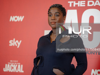 Lashana Lynch attends ''The Day of the Jackal'' photocall at The St. Regis Hotel in Rome, Italy, on November 7, 2024. (