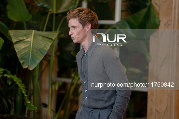 Eddie Redmayne attends ''The Day of the Jackal'' photocall at The St. Regis Hotel in Rome, Italy, on November 7, 2024. 