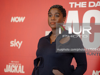 Lashana Lynch attends ''The Day of the Jackal'' photocall at The St. Regis Hotel in Rome, Italy, on November 7, 2024. (