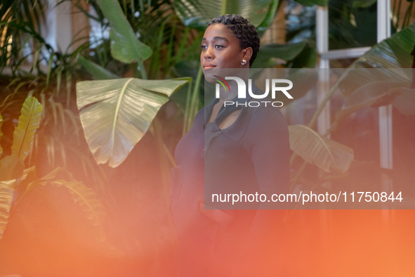 Lashana Lynch attends ''The Day of the Jackal'' photocall at The St. Regis Hotel in Rome, Italy, on November 7, 2024. 