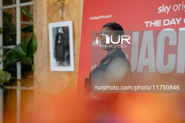 Lashana Lynch attends ''The Day of the Jackal'' photocall at The St. Regis Hotel in Rome, Italy, on November 7, 2024. 