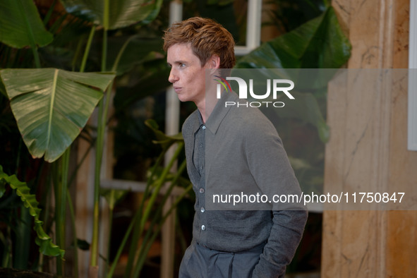 Eddie Redmayne attends ''The Day of the Jackal'' photocall at The St. Regis Hotel in Rome, Italy, on November 7, 2024. 