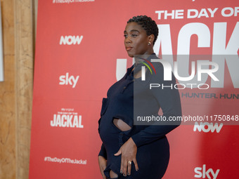 Lashana Lynch attends ''The Day of the Jackal'' photocall at The St. Regis Hotel in Rome, Italy, on November 7, 2024. (