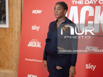 Lashana Lynch attends ''The Day of the Jackal'' photocall at The St. Regis Hotel in Rome, Italy, on November 7, 2024. (