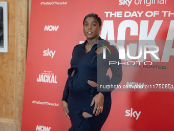 Lashana Lynch attends ''The Day of the Jackal'' photocall at The St. Regis Hotel in Rome, Italy, on November 7, 2024. (