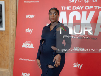 Lashana Lynch attends ''The Day of the Jackal'' photocall at The St. Regis Hotel in Rome, Italy, on November 7, 2024. (