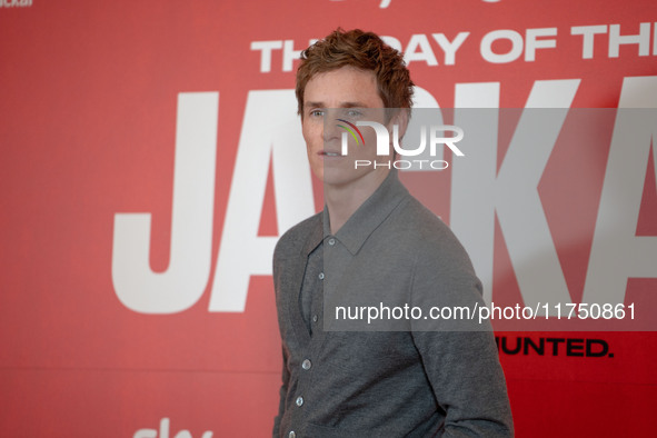 Eddie Redmayne attends ''The Day of the Jackal'' photocall at The St. Regis Hotel in Rome, Italy, on November 7, 2024. 