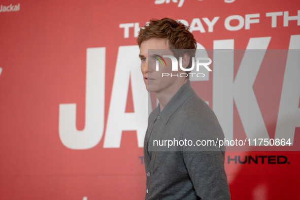 Eddie Redmayne attends ''The Day of the Jackal'' photocall at The St. Regis Hotel in Rome, Italy, on November 7, 2024. 