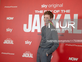 Eddie Redmayne attends ''The Day of the Jackal'' photocall at The St. Regis Hotel in Rome, Italy, on November 7, 2024. (