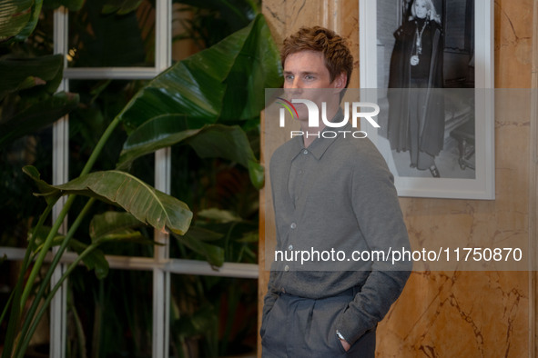 Eddie Redmayne attends ''The Day of the Jackal'' photocall at The St. Regis Hotel in Rome, Italy, on November 7, 2024. 