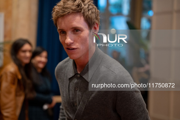 Eddie Redmayne attends ''The Day of the Jackal'' photocall at The St. Regis Hotel in Rome, Italy, on November 7, 2024. 