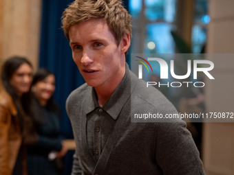 Eddie Redmayne attends ''The Day of the Jackal'' photocall at The St. Regis Hotel in Rome, Italy, on November 7, 2024. (