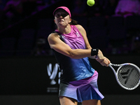 RIYADH, SAUDI ARABIA - NOVEMBER 07: Iga Swiatek of Poland during her match against Daria Kasatkina, on Day 6 of the 2024 WTA Finals, part of...