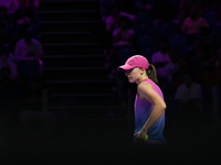 RIYADH, SAUDI ARABIA - NOVEMBER 07: Iga Swiatek of Poland during her match against Daria Kasatkina, on Day 6 of the 2024 WTA Finals, part of...